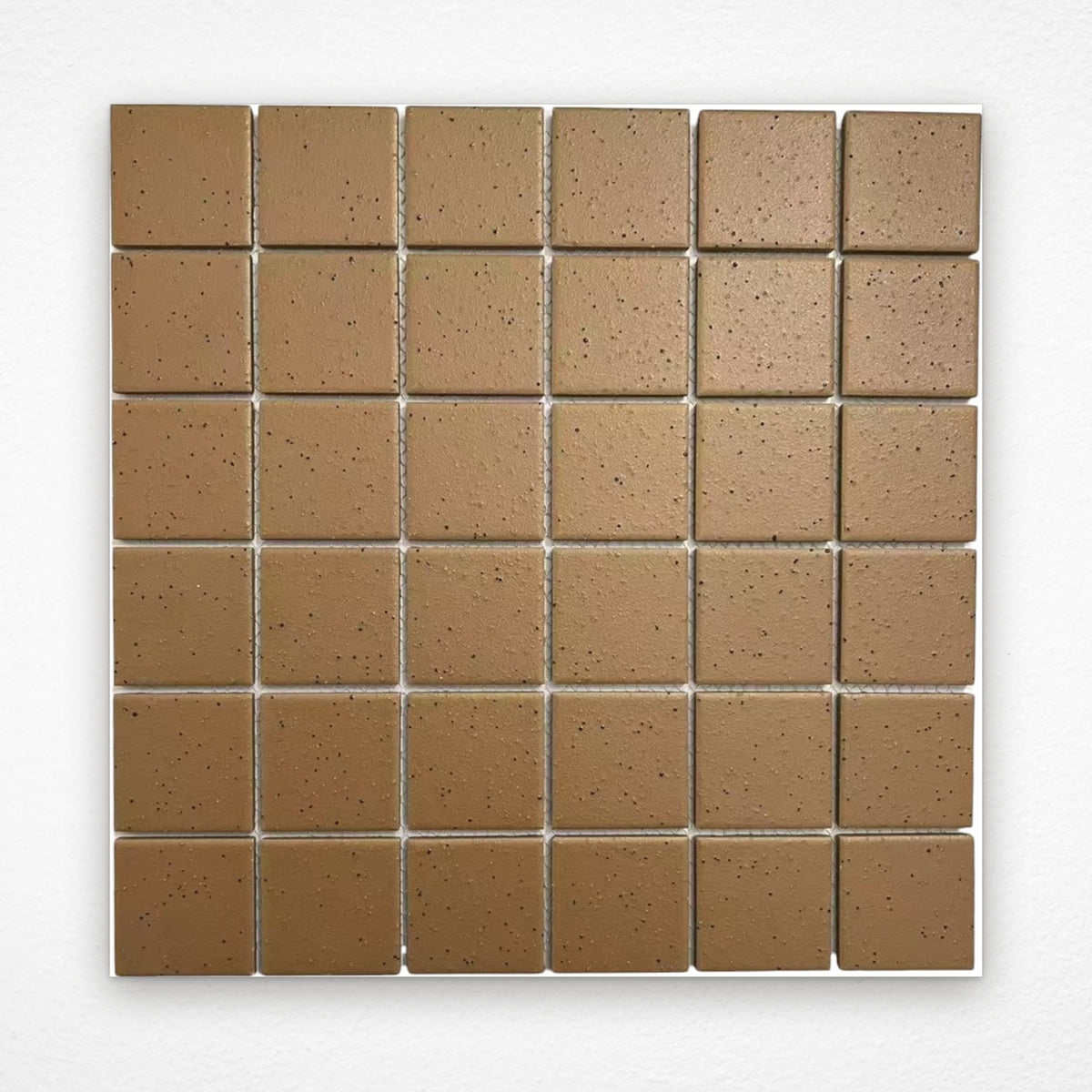 Clay Speckled and Sage Matt Square Mosaic Tile 48x48
