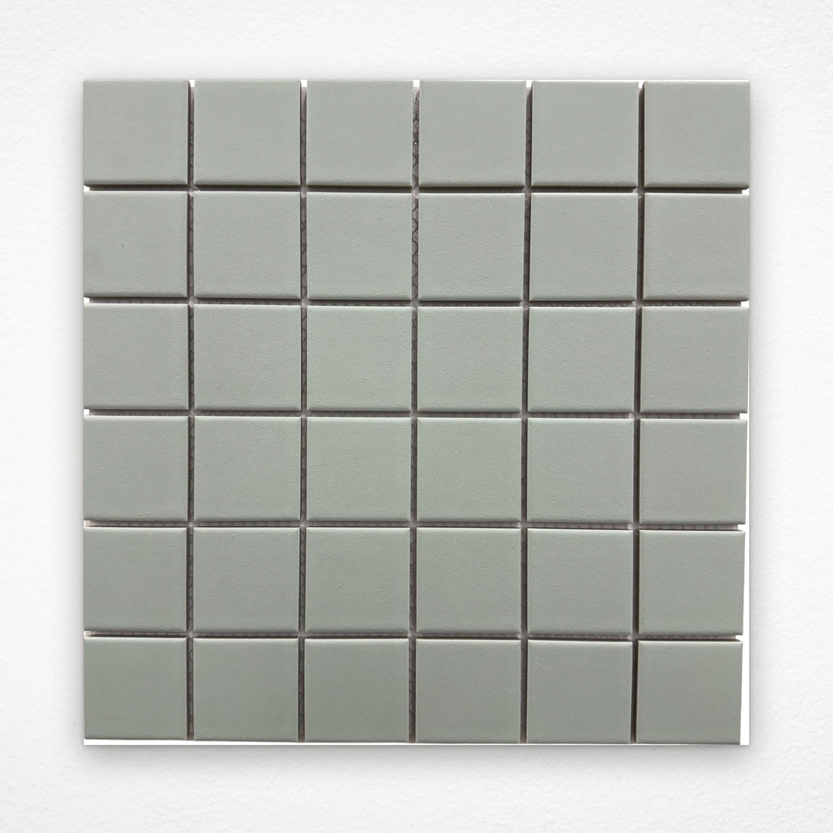 Clay Speckled and Sage Matt Square Mosaic Tile 48x48 Sage