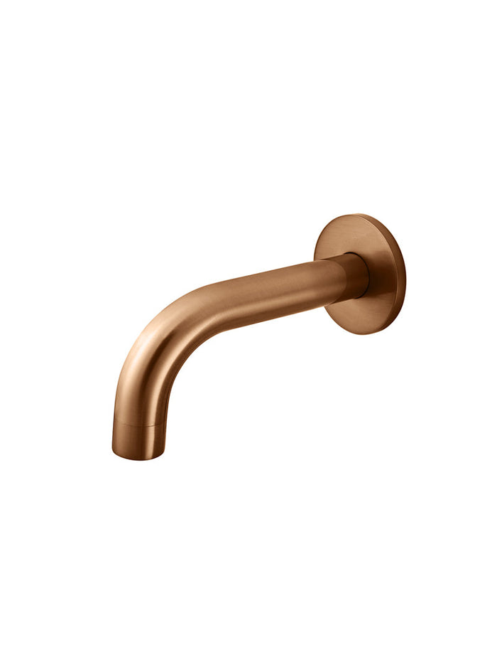Round Curved Spout 130mm in Lustre Bronze | Meir #Colour_Lustre Bronze