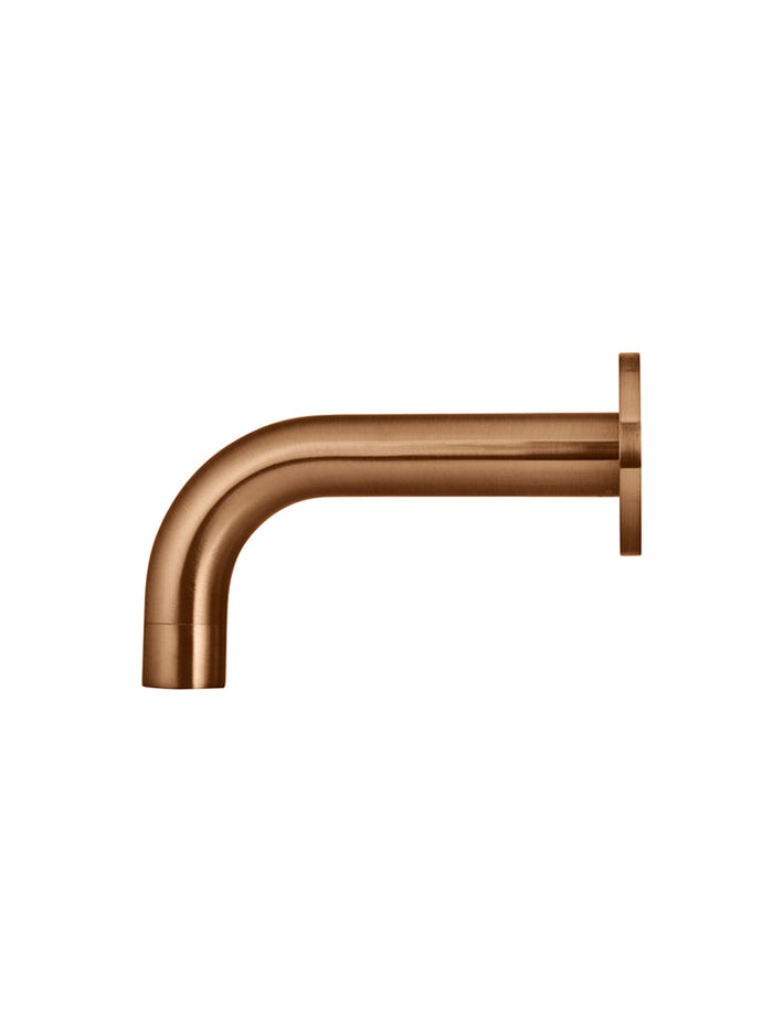 Round Curved Spout 130mm in Lustre Bronze | Meir #Colour_Lustre Bronze