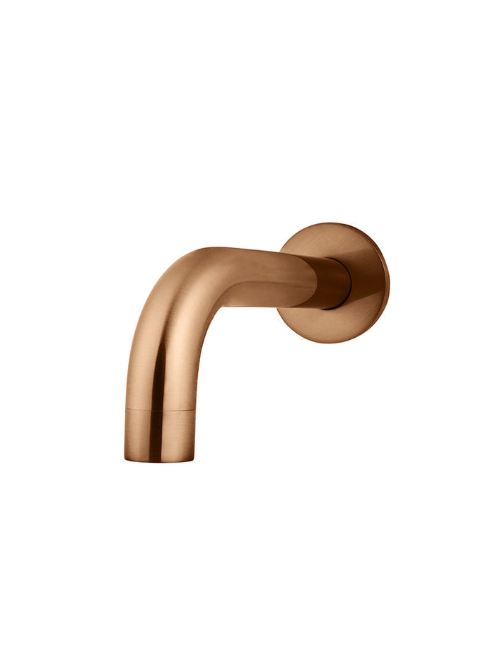 Round Curved Spout 130mm in Lustre Bronze | Meir #Colour_Lustre Bronze