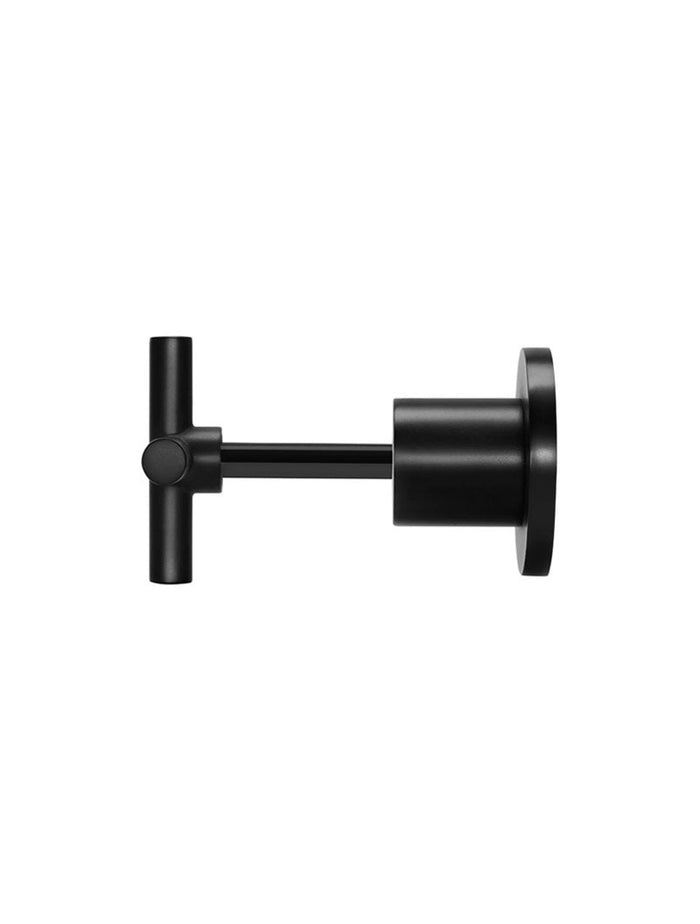 Round Cross Handle Jumper Valve Wall Top Assemblies in Matte Black | Meir #Colour_Matte Black