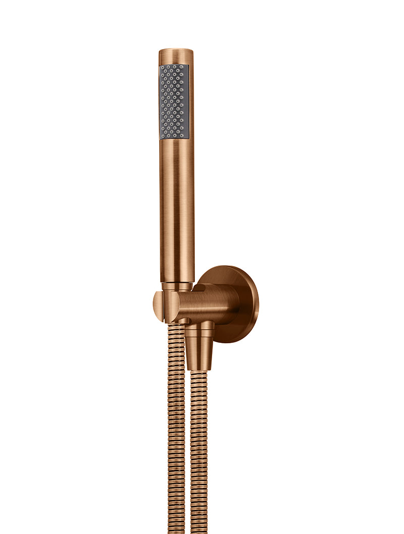 Lustre Bronze - Round Hand Shower on Fixed Bracket