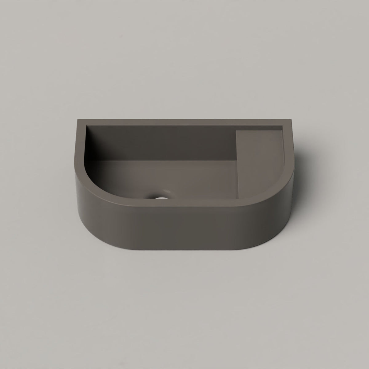 Nood Co Loop 01 Concrete Basin in Mid Tone Grey | Nood Co