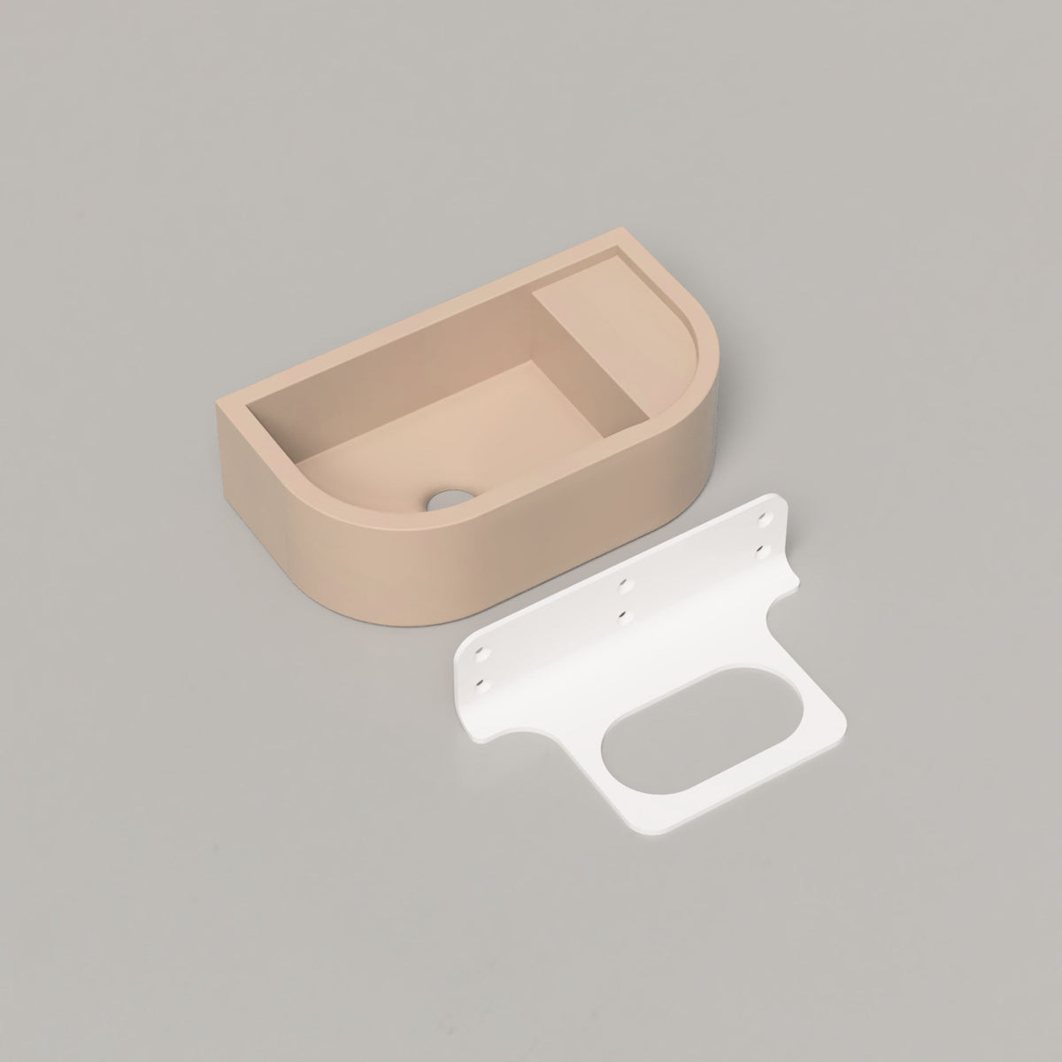 Nood Co Loop 01 Concrete Basin in Mushroom | Nood Co