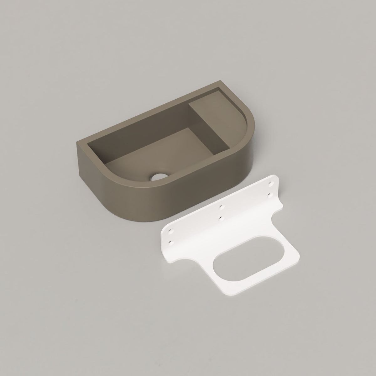 Nood Co Loop 01 Concrete Basin in Olive | Nood Co