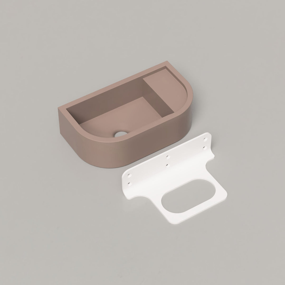 Nood Co Loop 01 Concrete Basin in Paperbark | Nood Co