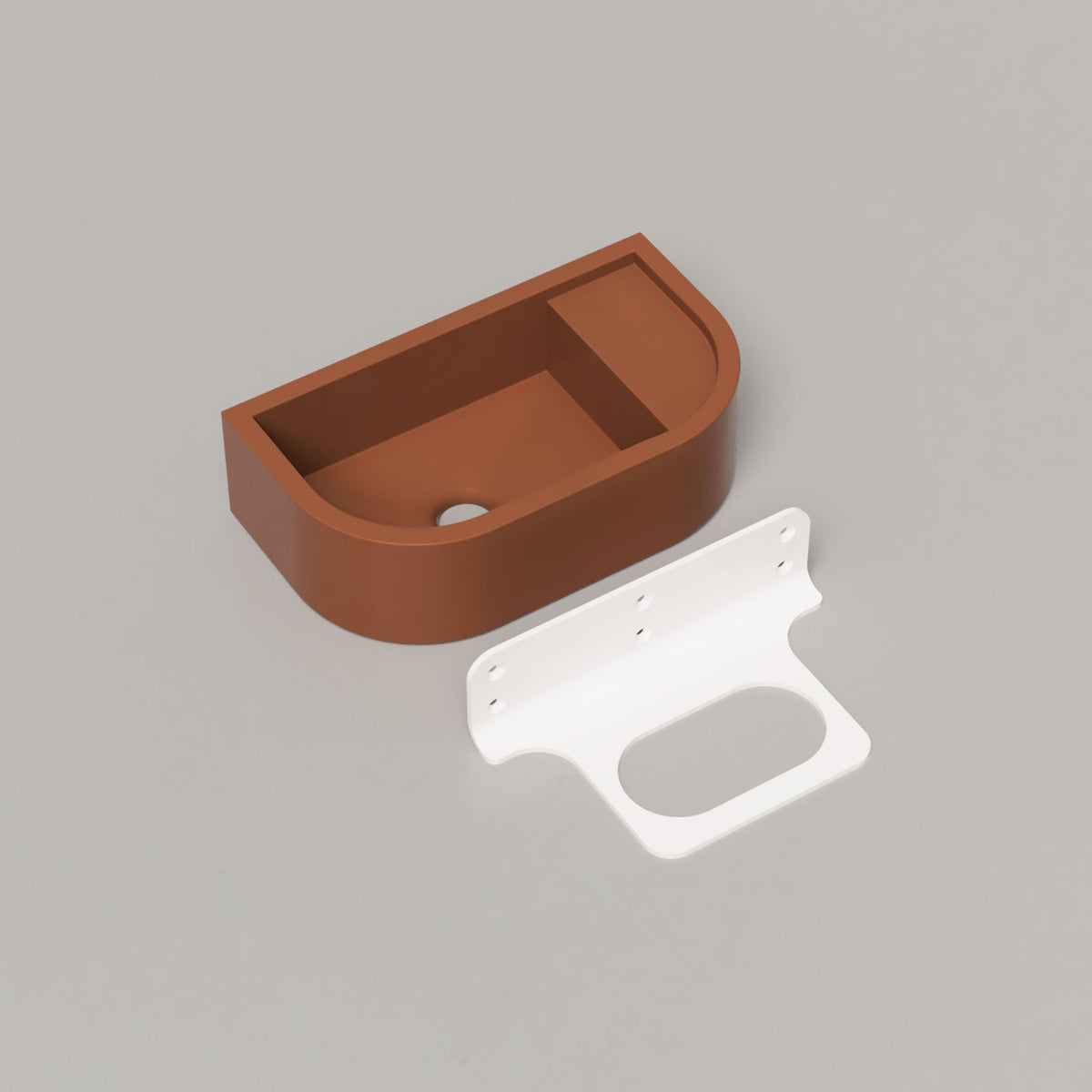 Nood Co Loop 01 Concrete Basin in Rust | Nood Co