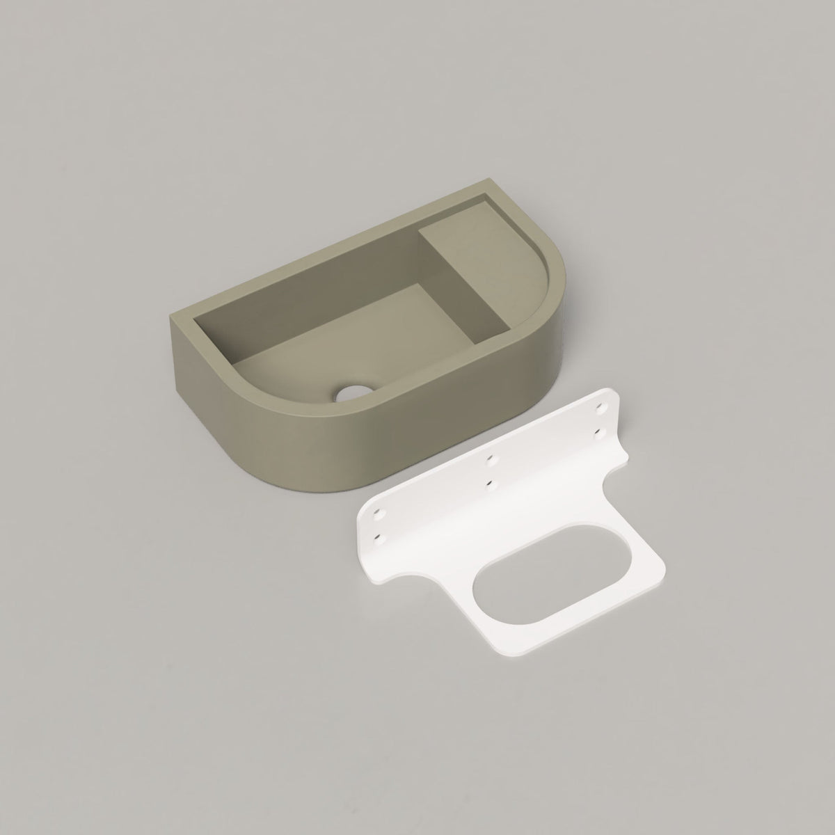 Nood Co Loop 01 Concrete Basin in Sage | Nood Co