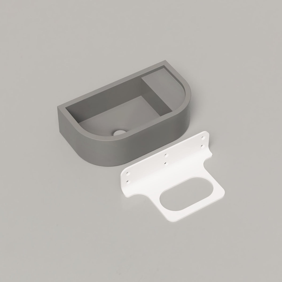 Nood Co Loop 01 Concrete Basin in Sky Grey | Nood Co