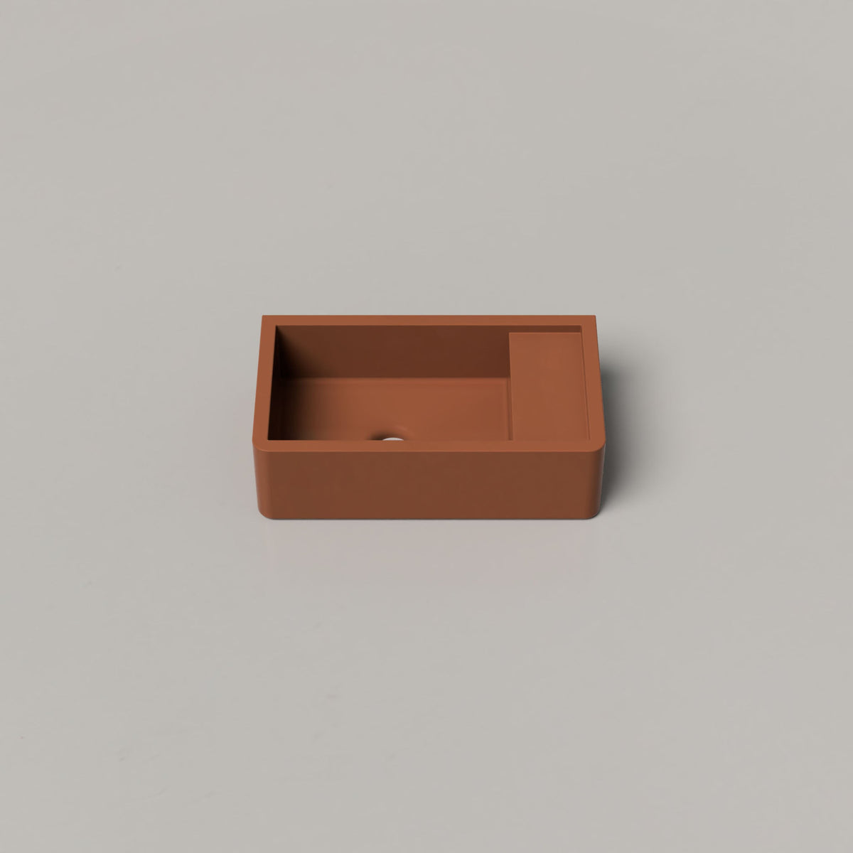 Nood Co Shelf 01 Concrete Basin in Rust | Nood Co