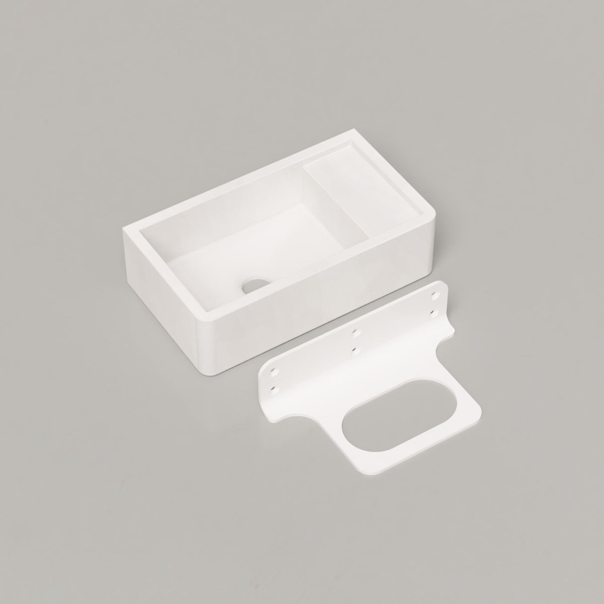 Nood Co Shelf 01 Concrete Basin in Ivory | Nood Co