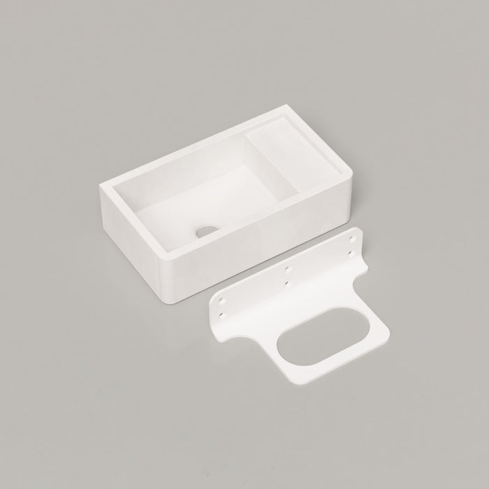 Nood Co Shelf 01 Concrete Basin in Ivory | Nood Co #Colour_Ivory