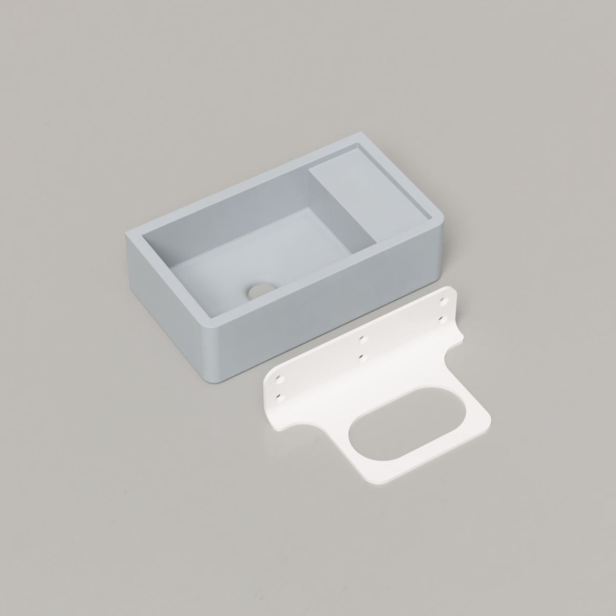 Nood Co Shelf 01 Concrete Basin in Powder Blue | Nood Co