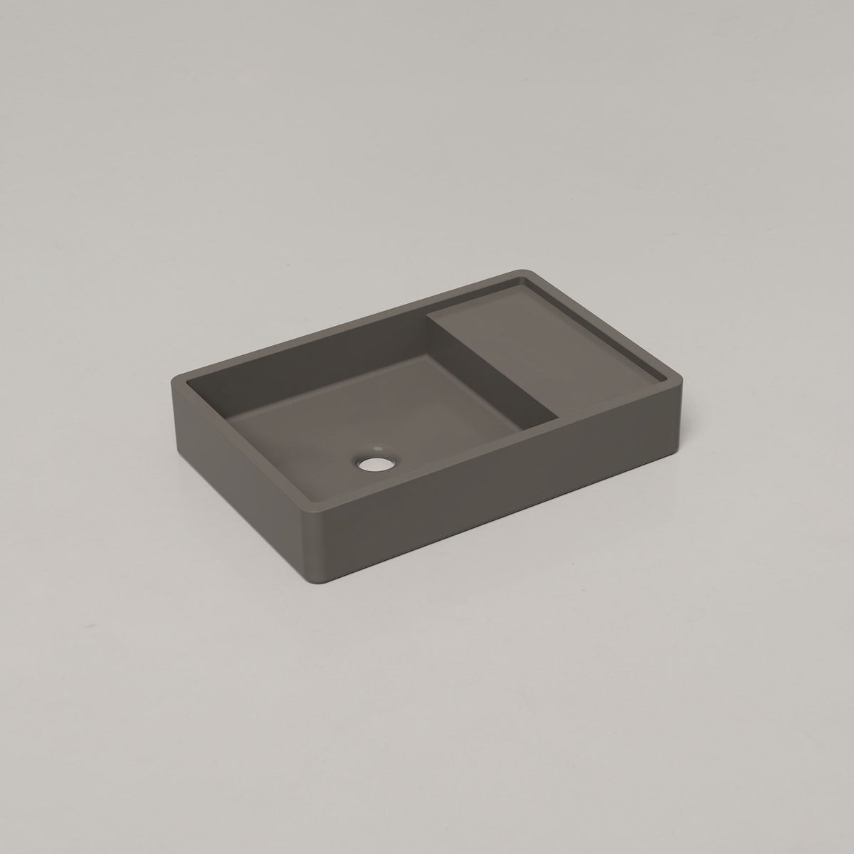 Nood Co Shelf 03 Concrete Basin in Mid Tone Grey | Nood Co