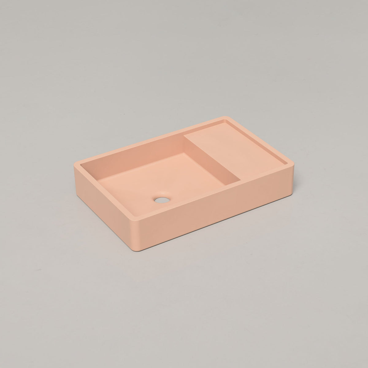 Nood Co Shelf 03 Concrete Basin in Pastel Peach | Nood Co