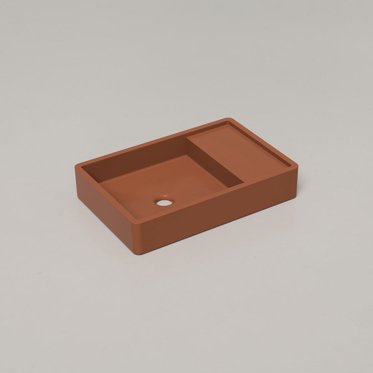 Nood Co Shelf 03 Concrete Basin in Rust | Nood Co