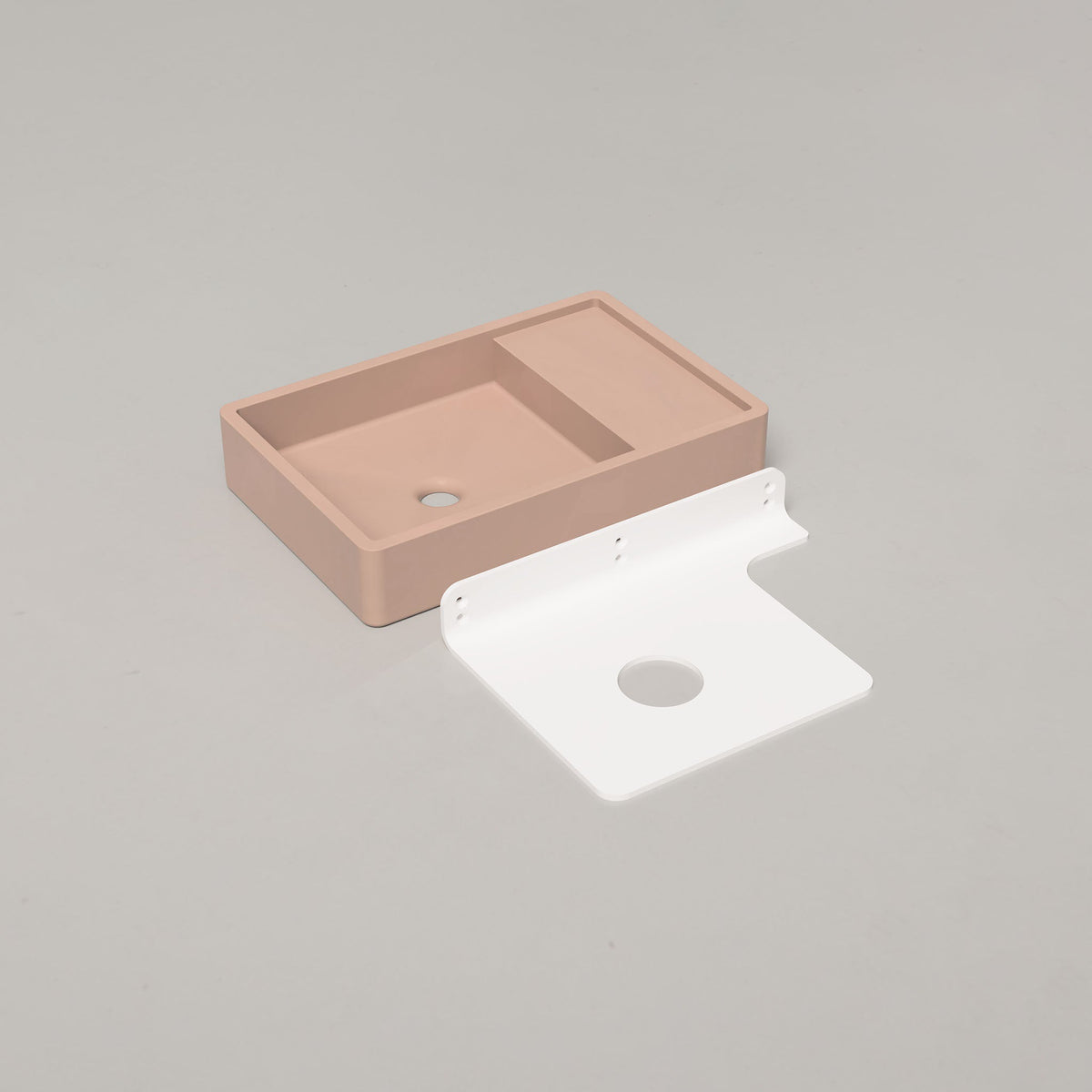 Nood Co Shelf 03 Concrete Basin in Blush Pink | Nood Co