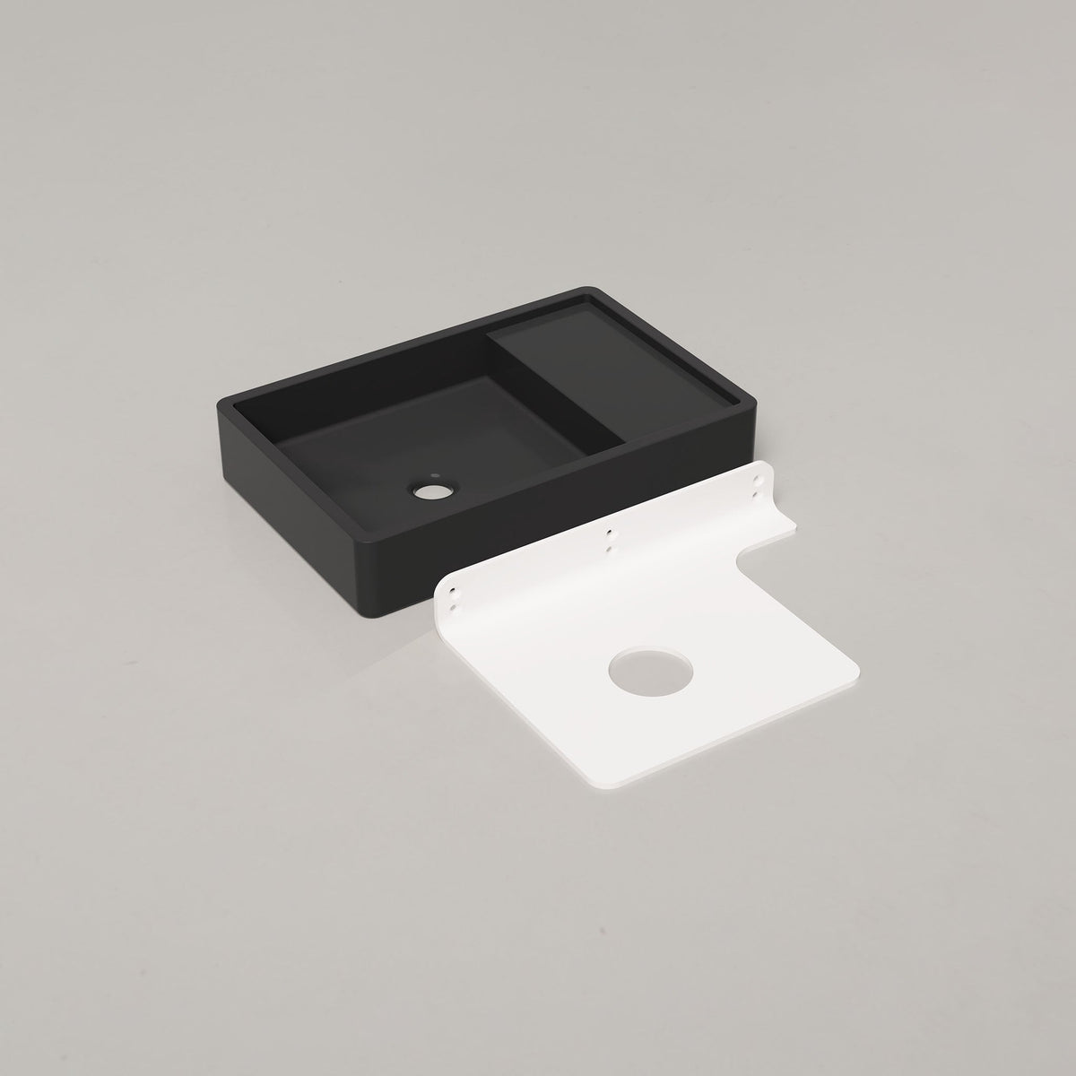 Nood Co Shelf 03 Concrete Basin in Charcoal | Nood Co
