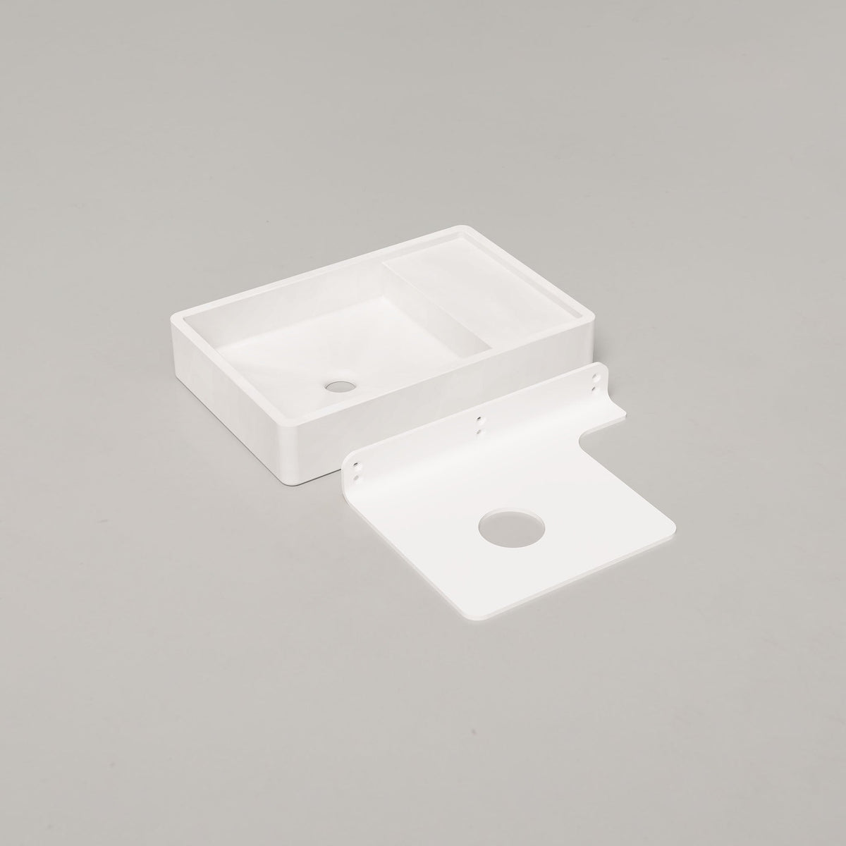 Nood Co Shelf 03 Concrete Basin in Ivory | Nood Co
