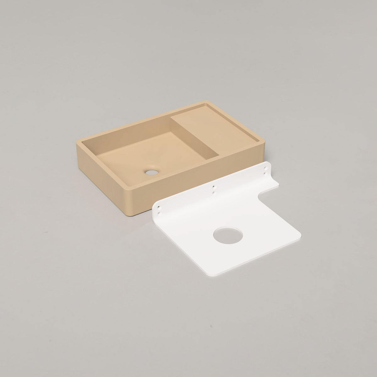 Nood Co Shelf 03 Concrete Basin in Sand | Nood Co