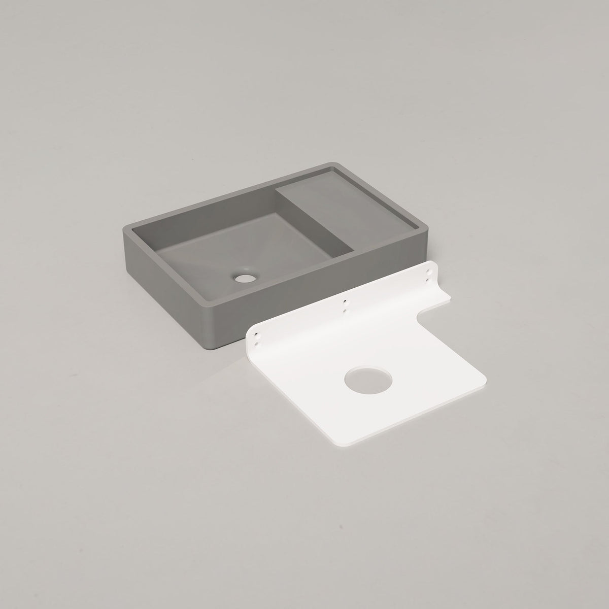 Nood Co Shelf 03 Concrete Basin in Sky Grey | Nood Co