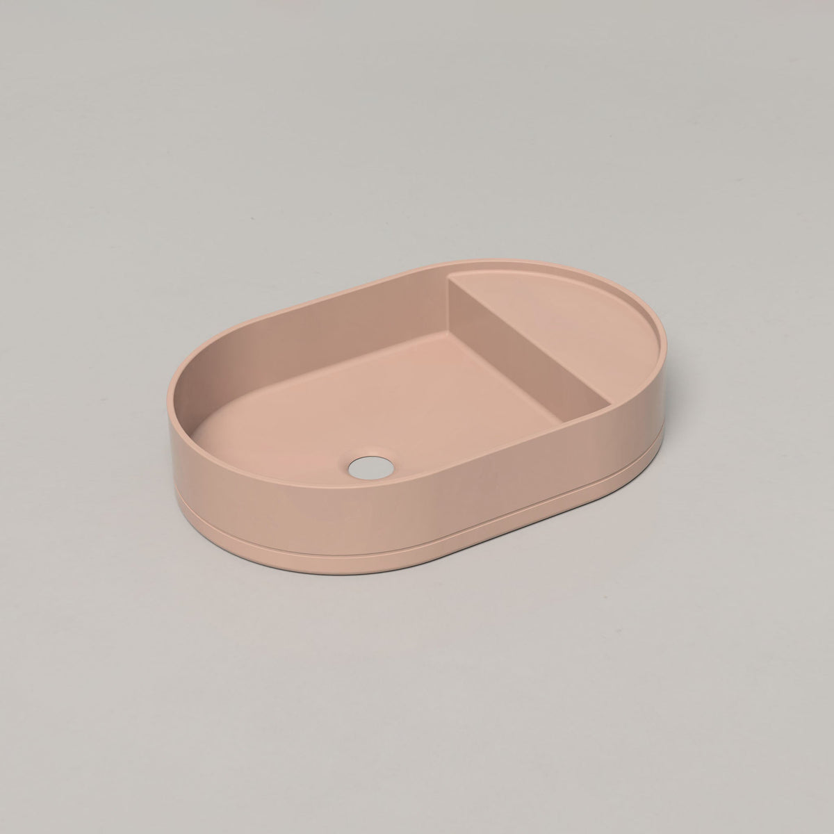 Nood Co Shelf Oval Concrete Basin in Blush Pink | Nood Co