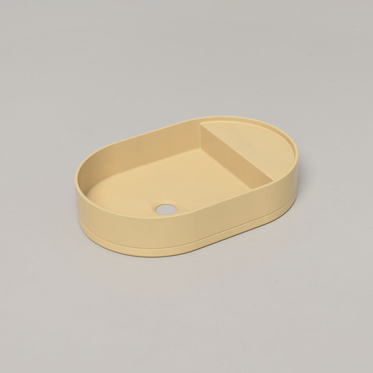 Nood Co Shelf Oval Concrete Basin in Custard | Nood Co