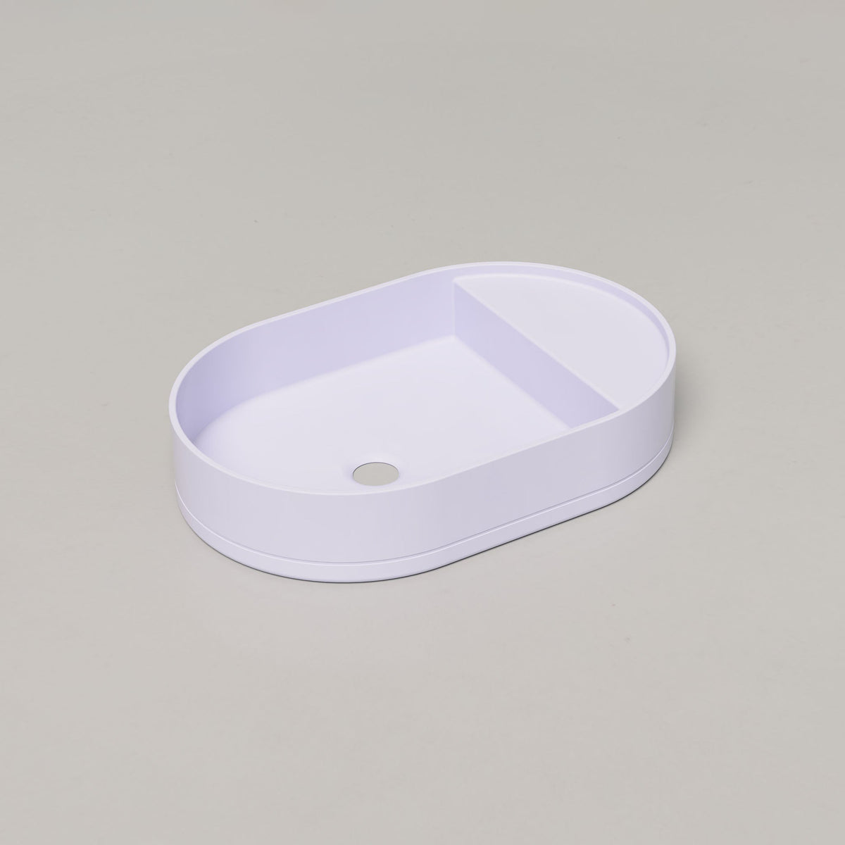 Nood Co Shelf Oval Concrete Basin in Lilac | Nood Co