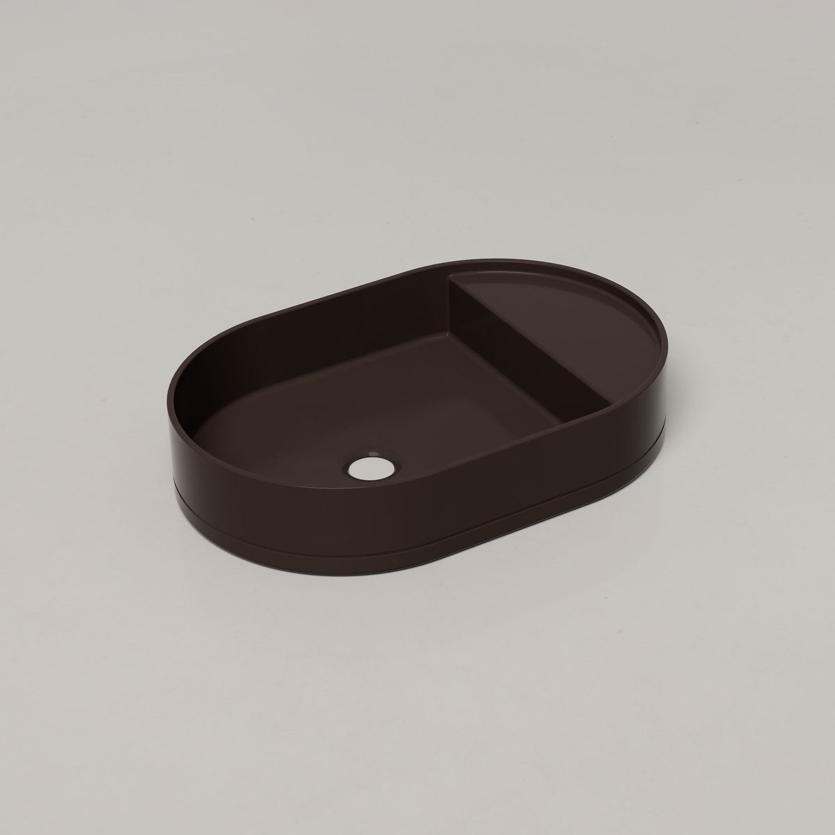 Nood Co Shelf Oval Concrete Basin in Slate | Nood Co