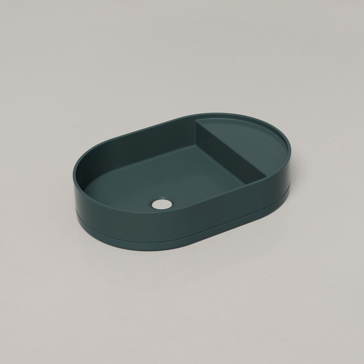 Nood Co Shelf Oval Concrete Basin in Teal | Nood Co