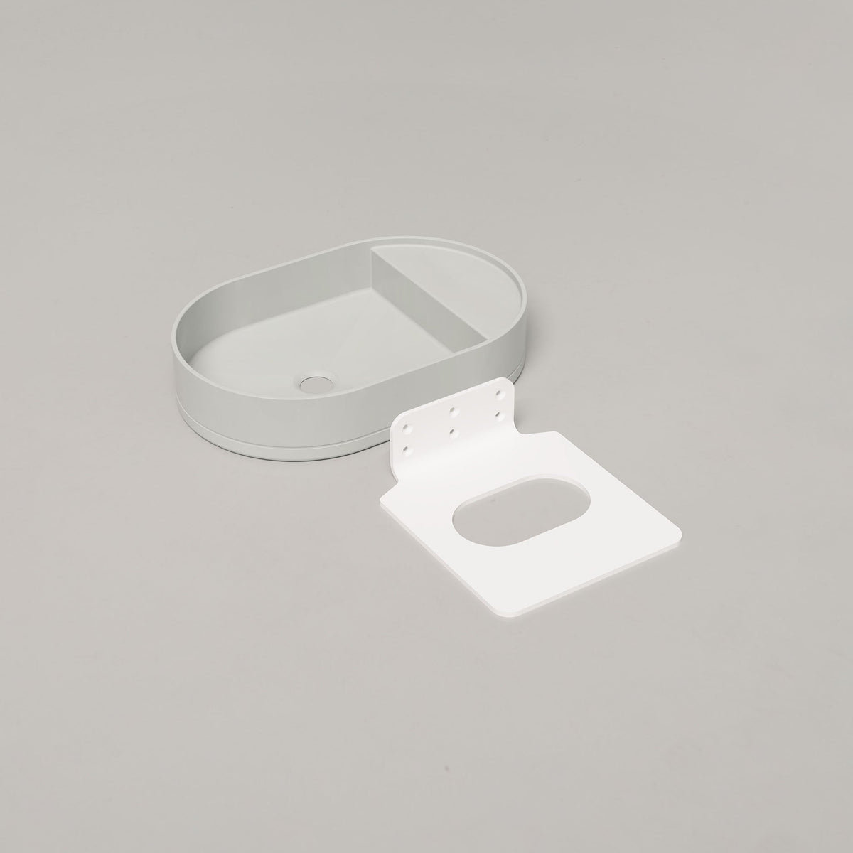 Nood Co Shelf Oval Concrete Basin in Cloud | Nood Co