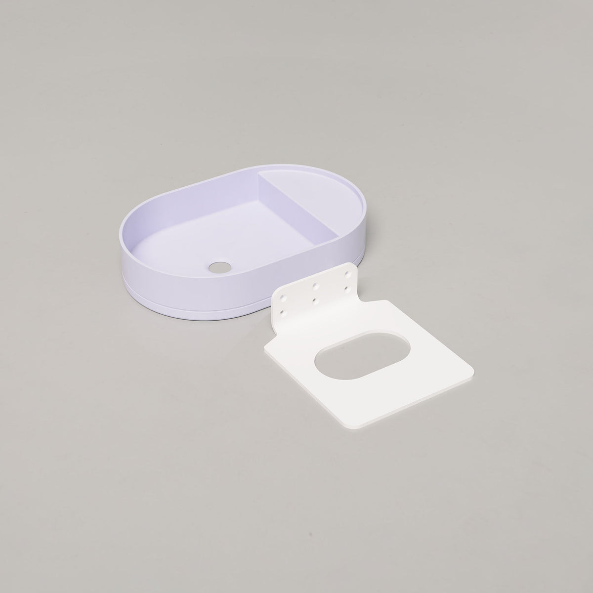 Nood Co Shelf Oval Concrete Basin in Lilac | Nood Co
