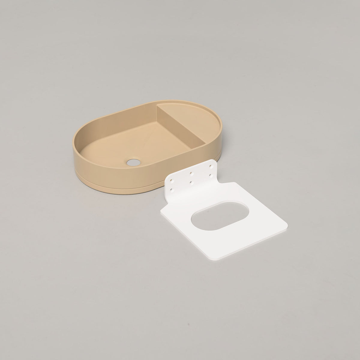 Nood Co Shelf Oval Concrete Basin in Sand | Nood Co