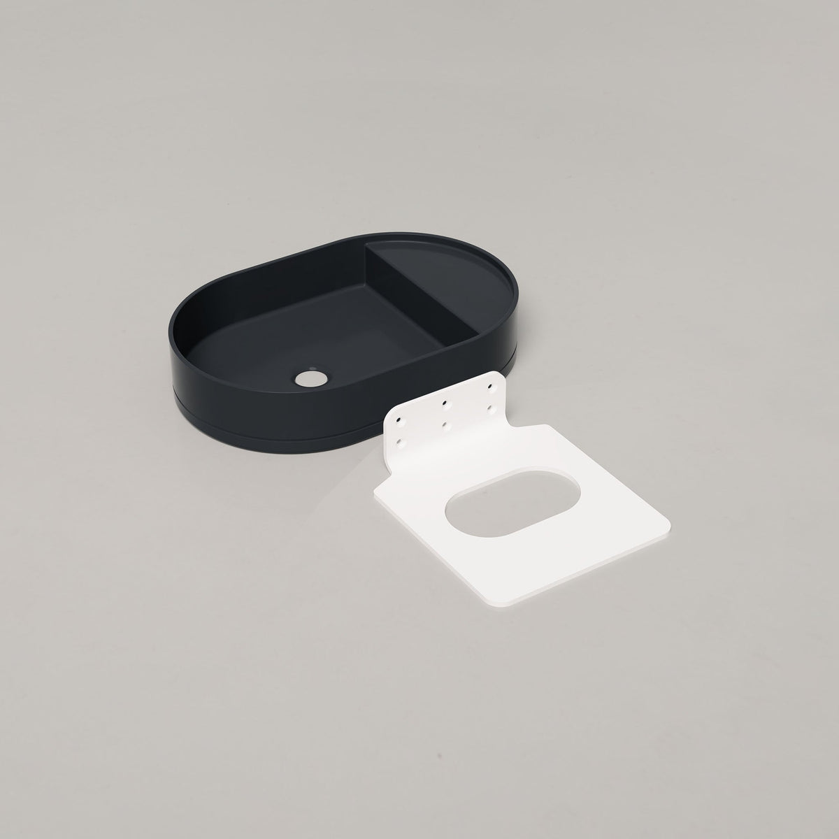 Nood Co Shelf Oval Concrete Basin in Storm | Nood Co