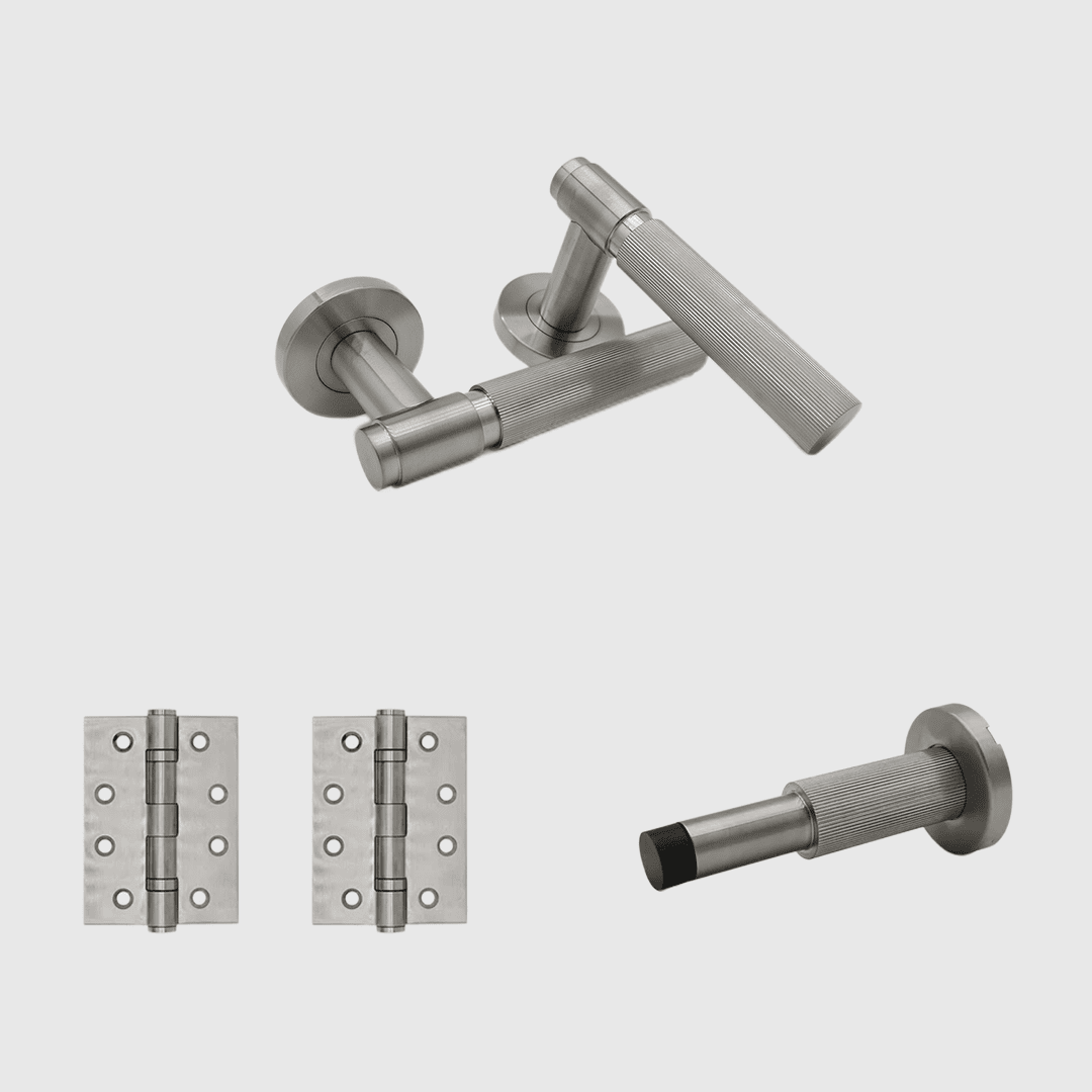 Brushed Nickel - Passage Linear Door Handle Package