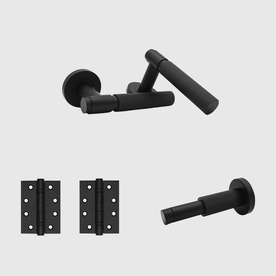 Matte Black - Passage Linear Door Handle Package