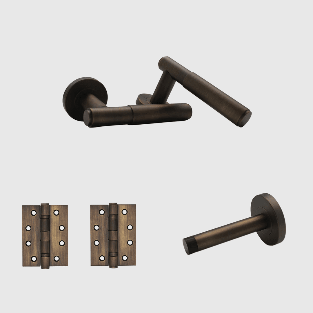 Aged Bronze - Passage Luma Door Handle Package