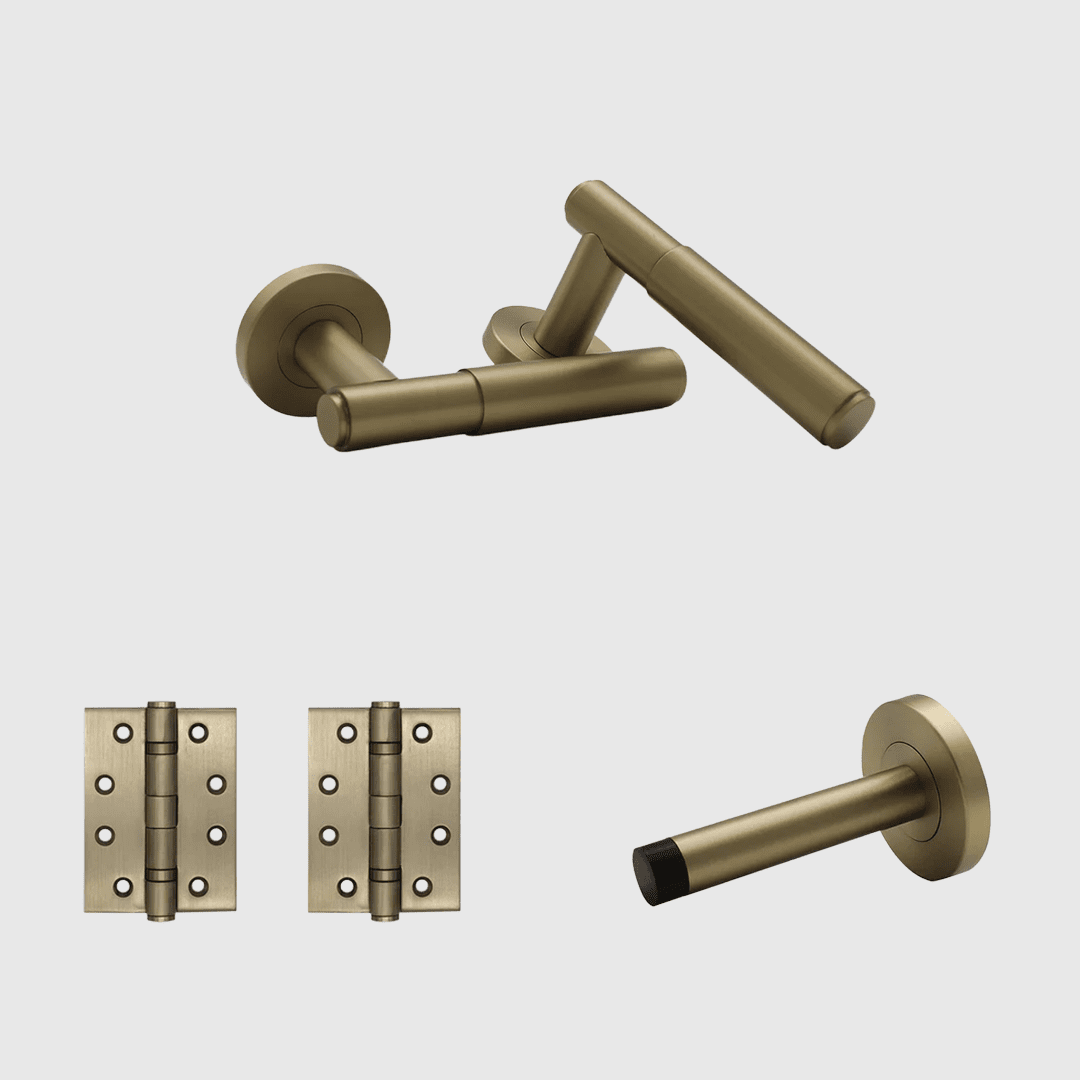 Brushed Gold - Passage Luma Door Handle Package