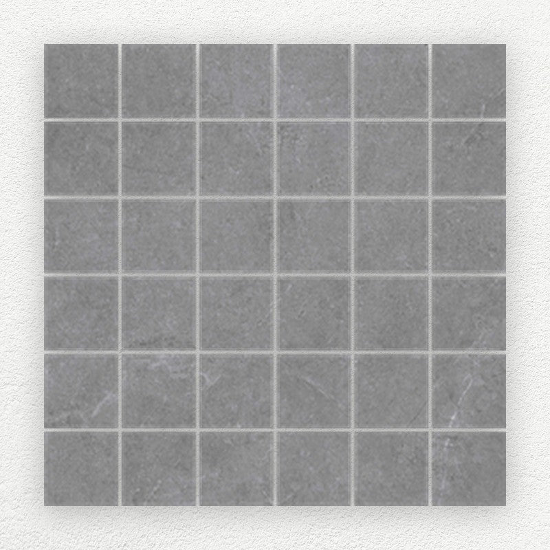 Pietra Antracite porcelain 50 x 50 square mosaic sheet