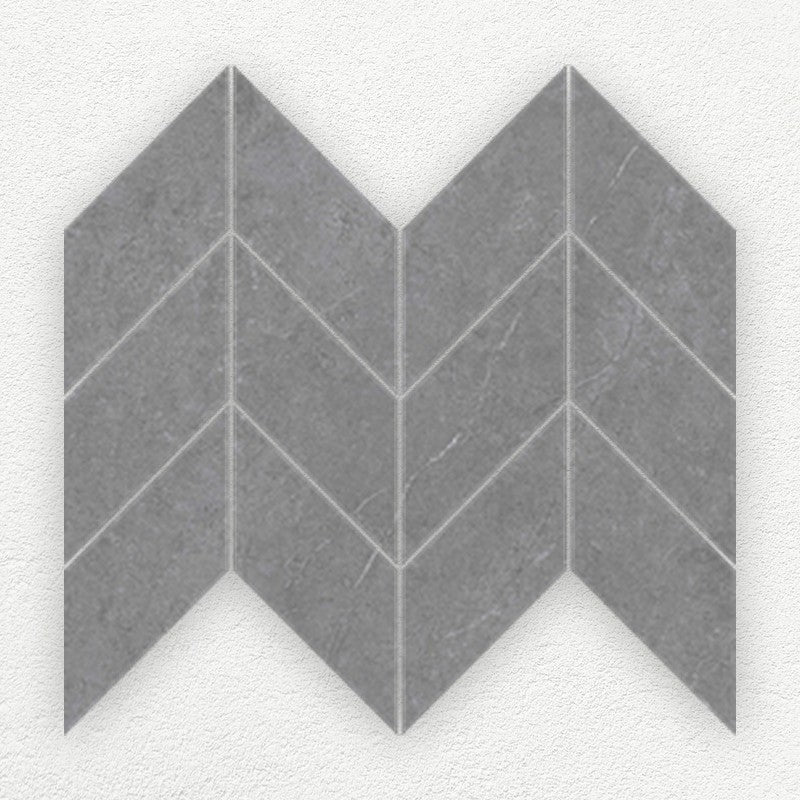 Pietra Antracite porcelain chevron mosaic sheet