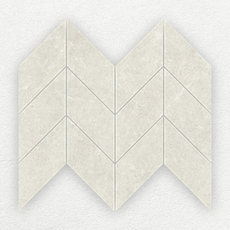 Pietra Beige porcelain chevron mosaic sheet