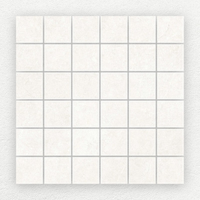 Pietra Cream porcelain 50 x 50 square mosaic sheet