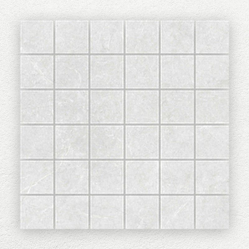 Pietra Silver porcelain 50 x 50 square mosaic sheet