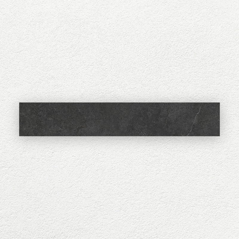 Pietra Black 50 x 300 porcelain subway tile