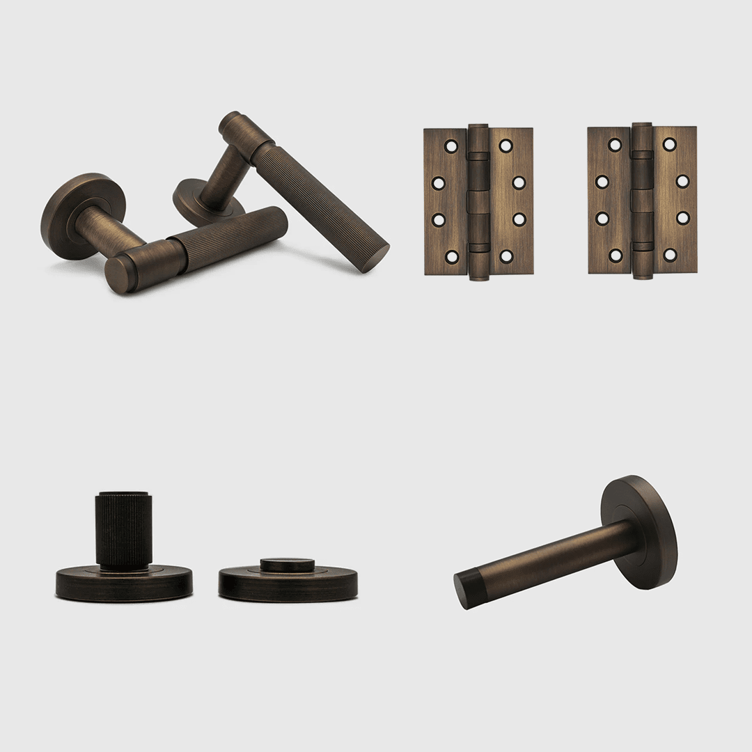 Aged Bronze - Privacy Linear Door Handle Package