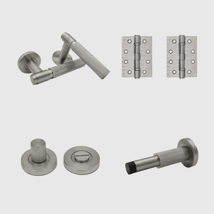 Privacy Linear Door Handle Package in Brushed Nickel | Zephra #Finish_Brushed Nickel