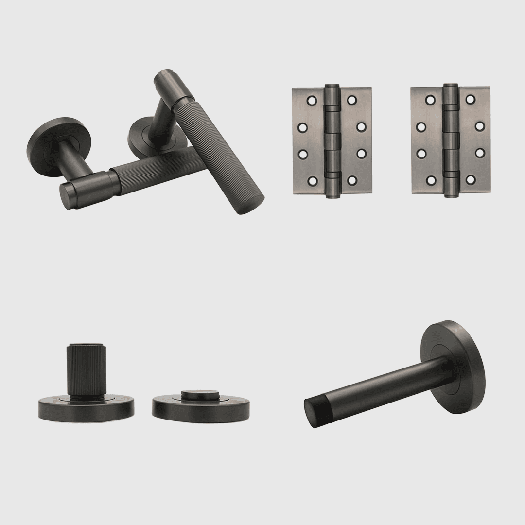 Gunmetal - Privacy Linear Door Handle Package