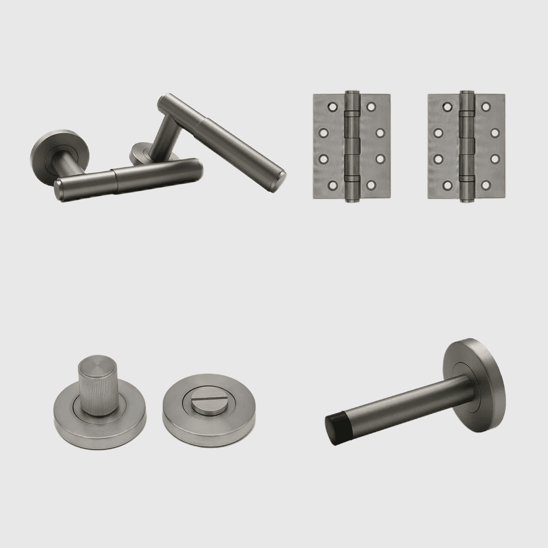 Brushed Nickel - Privacy Luma Door Handle Package
