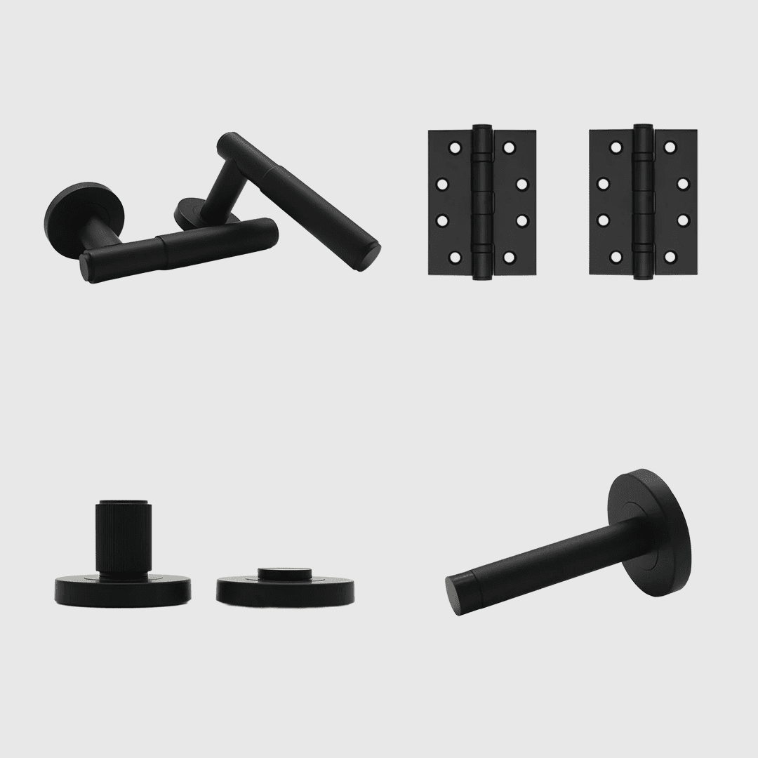 Matte Black - Privacy Luma Door Handle Package